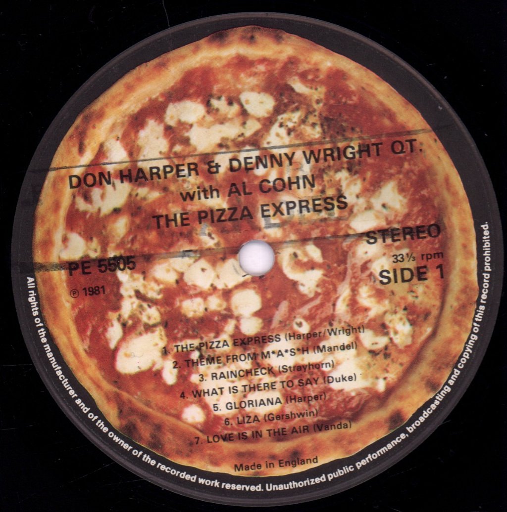 Don Harper & Denny Wright Quartet With Al Cohn - Pizza Express - Lp