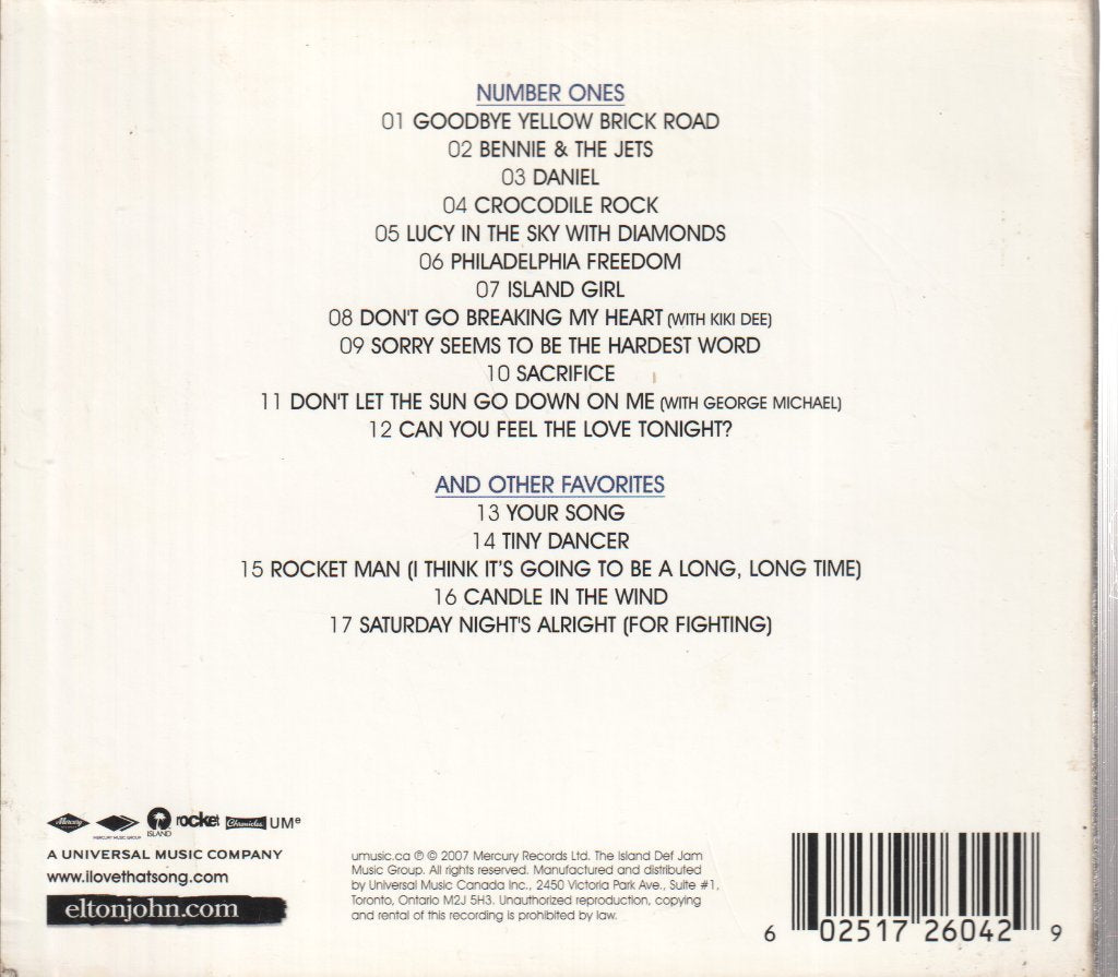 Elton John - Rocket Man ● Number Ones - Cd