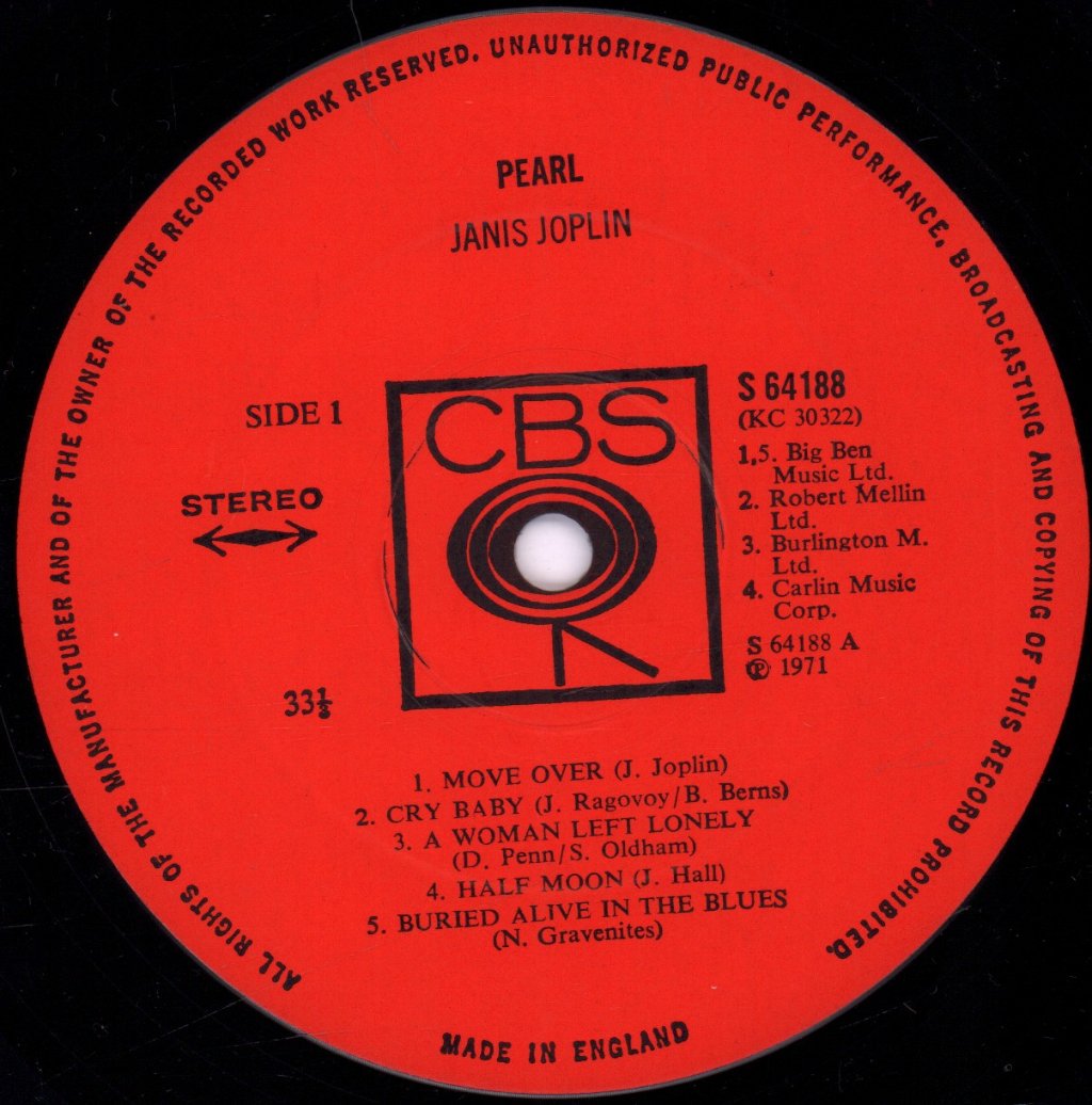 Janis Joplin - Pearl - Lp