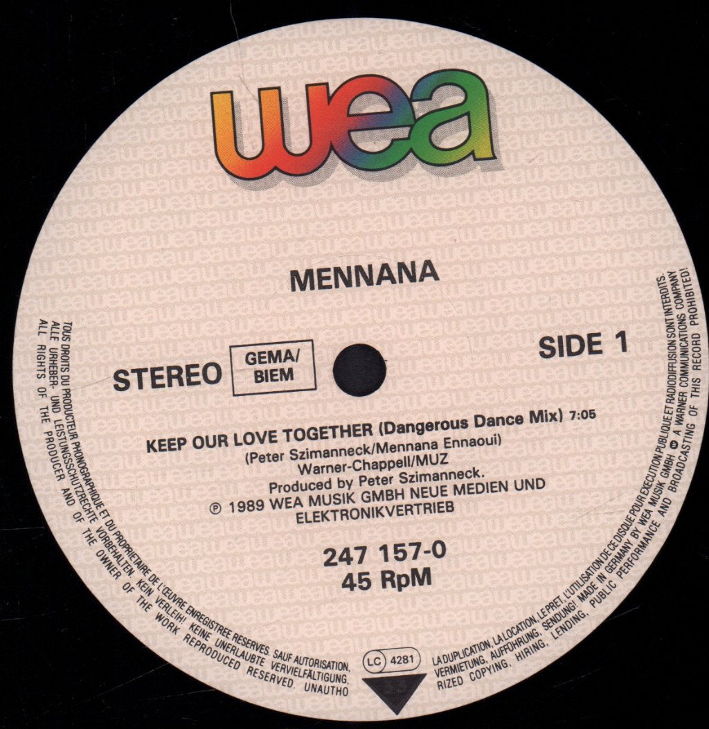 mennana - Keep Our Love Together - 12 Inch