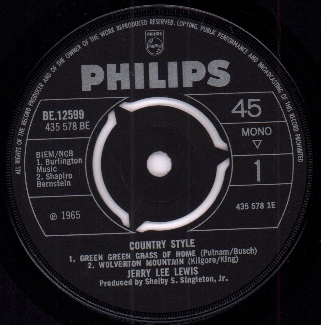 Jerry Lee Lewis - Country Style - 7 Inch