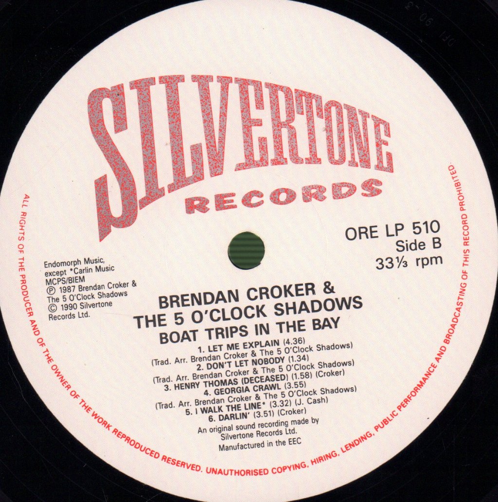 Brendan Croker And The 5 O'clock Shadows - Boat Trips In The Bay - Lp