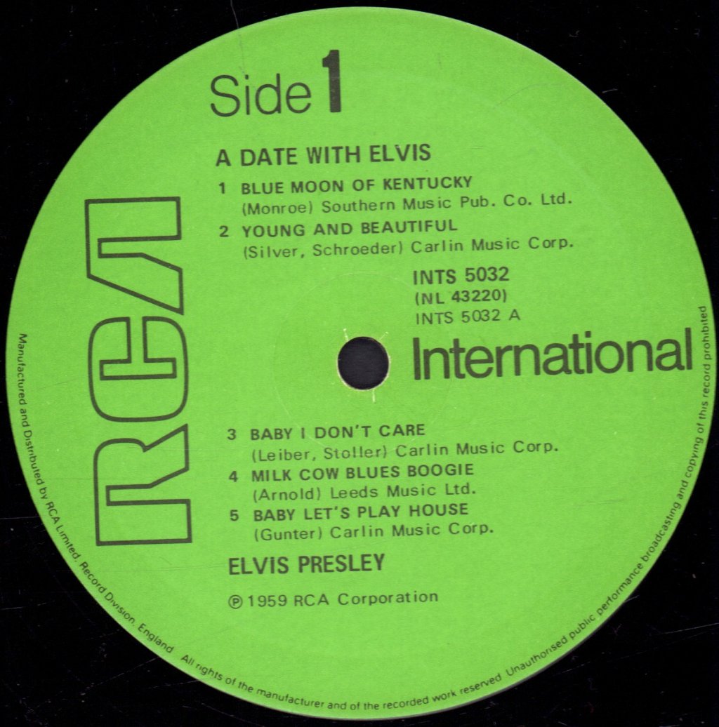 Elvis Presley - A Date With Elvis - Lp