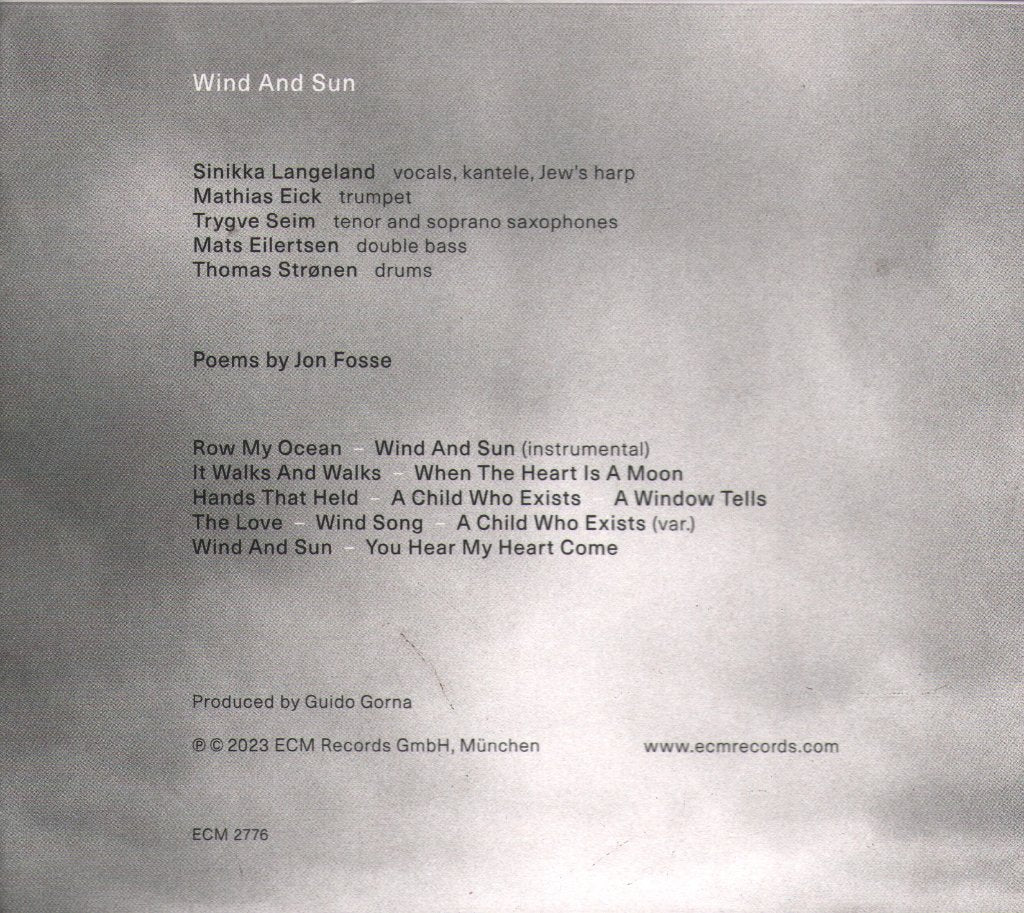 Sinikka Langeland - Wind And Sun - Cd