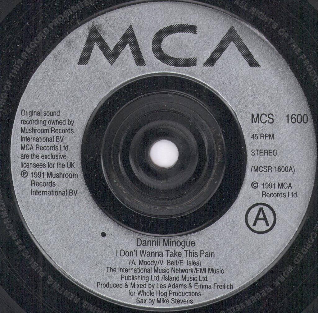 Dannii Minogue - I Don't Wanna Take This Pain - 7 Inch