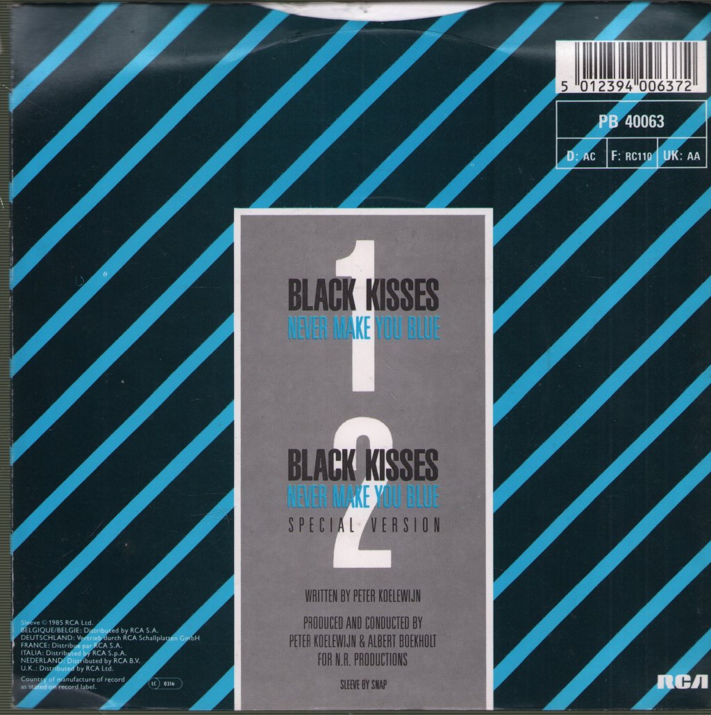Curtie And The Boombox - Black Kisses (Never Make You Blue) - 7 Inch
