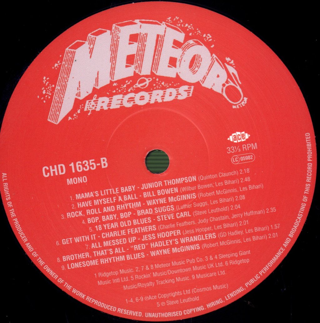 Various Artists - Bop Baby Bop - Meteor Rockabilly - Lp