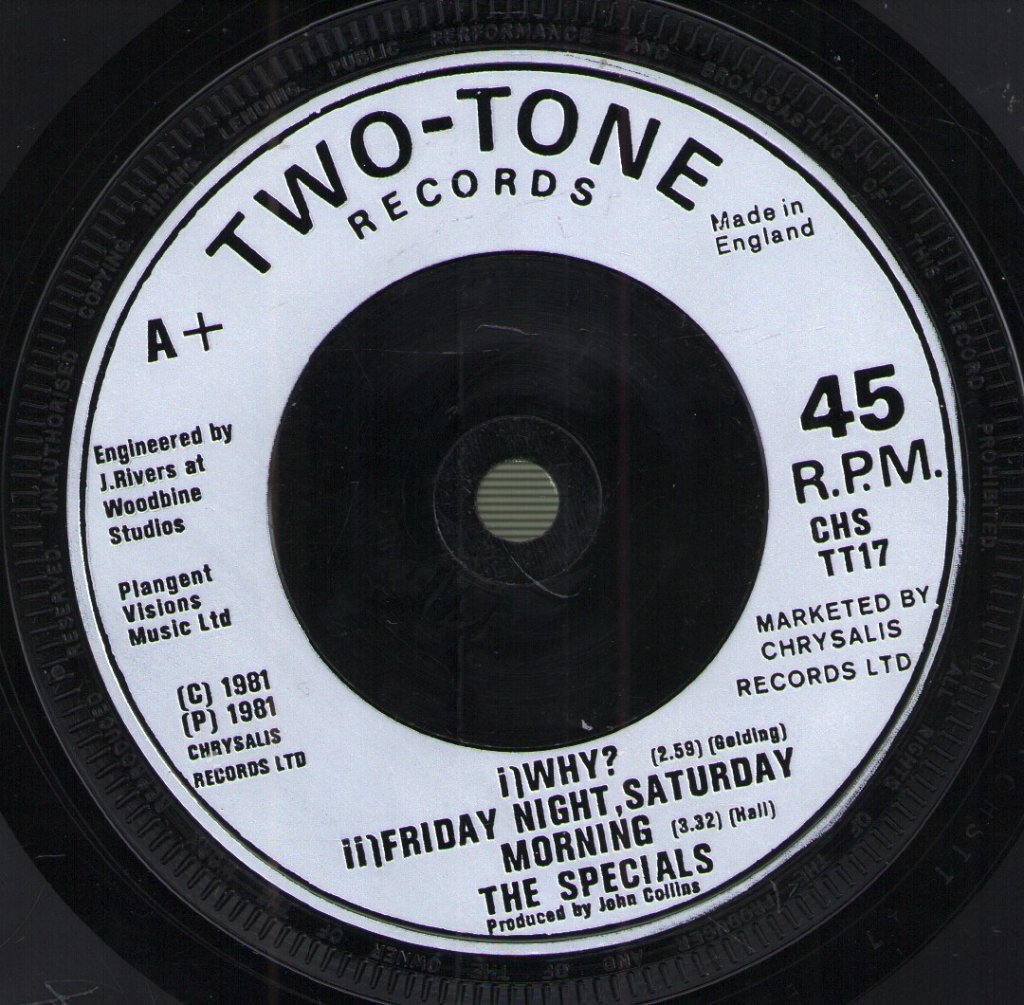 Specials (2 Tone Group) - Ghost Town - 7 Inch