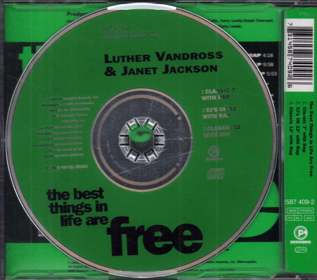 Luther Vandross And Janet Jackson - Best Things In Life Are Free - Cd