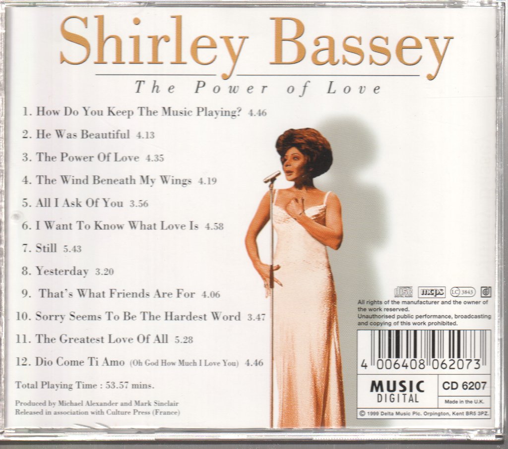 Shirley Bassey - Power Of Love - Cd