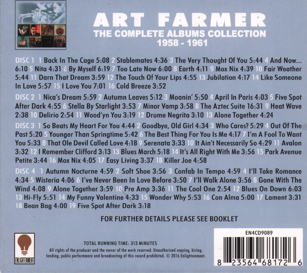 Art Farmer - Complete Albums Collection 1958 - 1961 - Cd Set