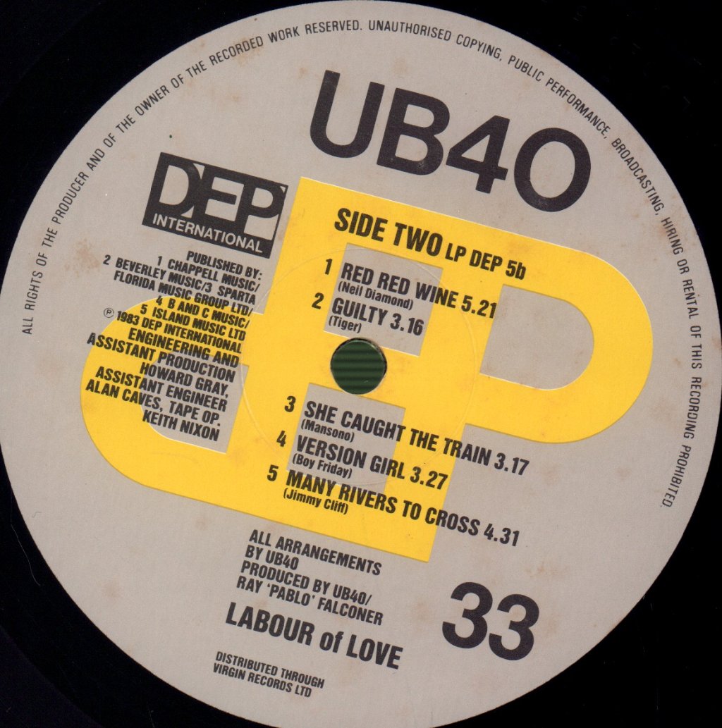 UB40 - Labour Of Love - Lp