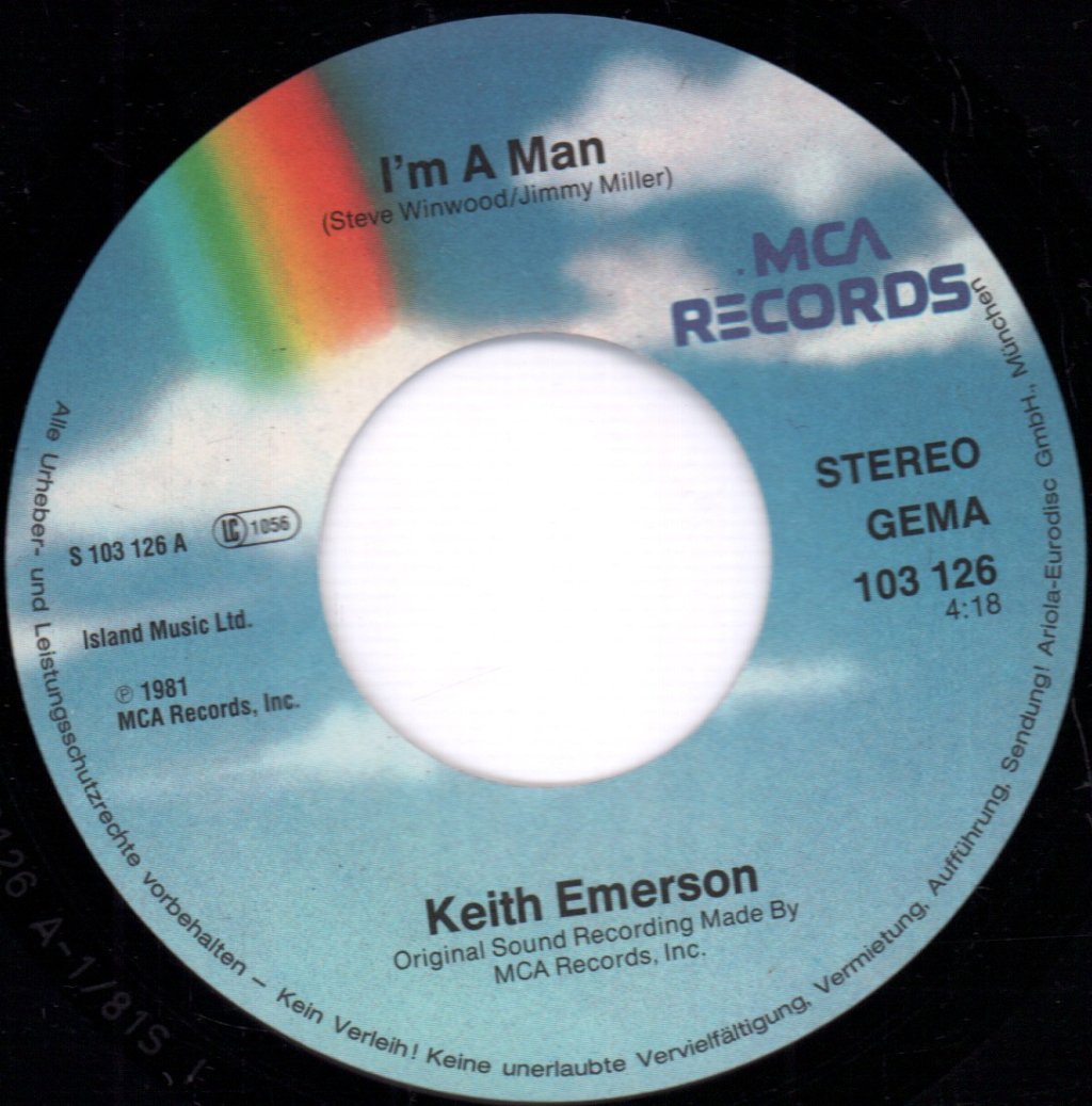 Keith Emerson - I'm A Man - 7 Inch
