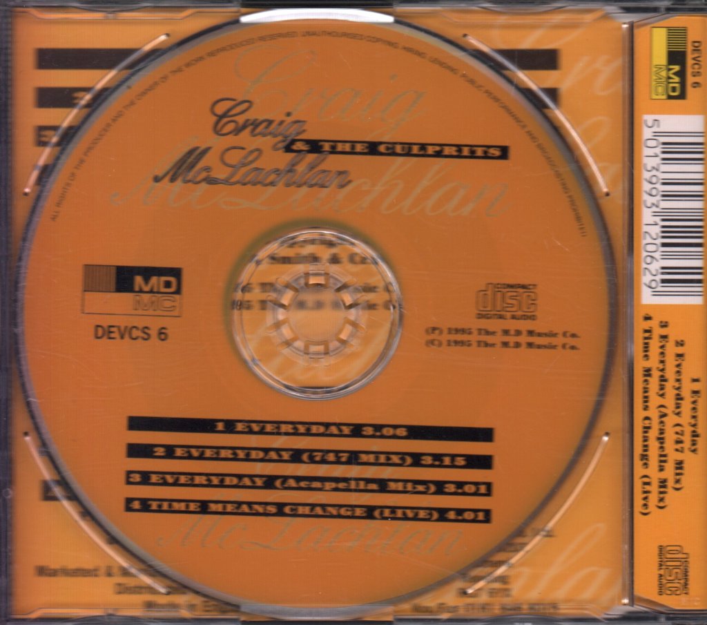 Craig Mclachlan And The Culprits - Everyday - Cd