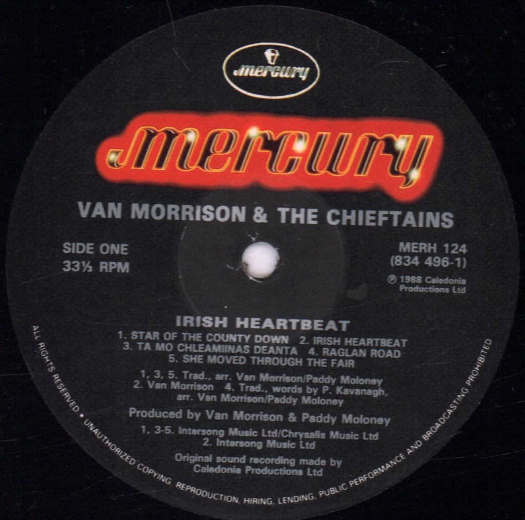 Van Morrison And The Chieftains - Irish Heartbeat - Lp