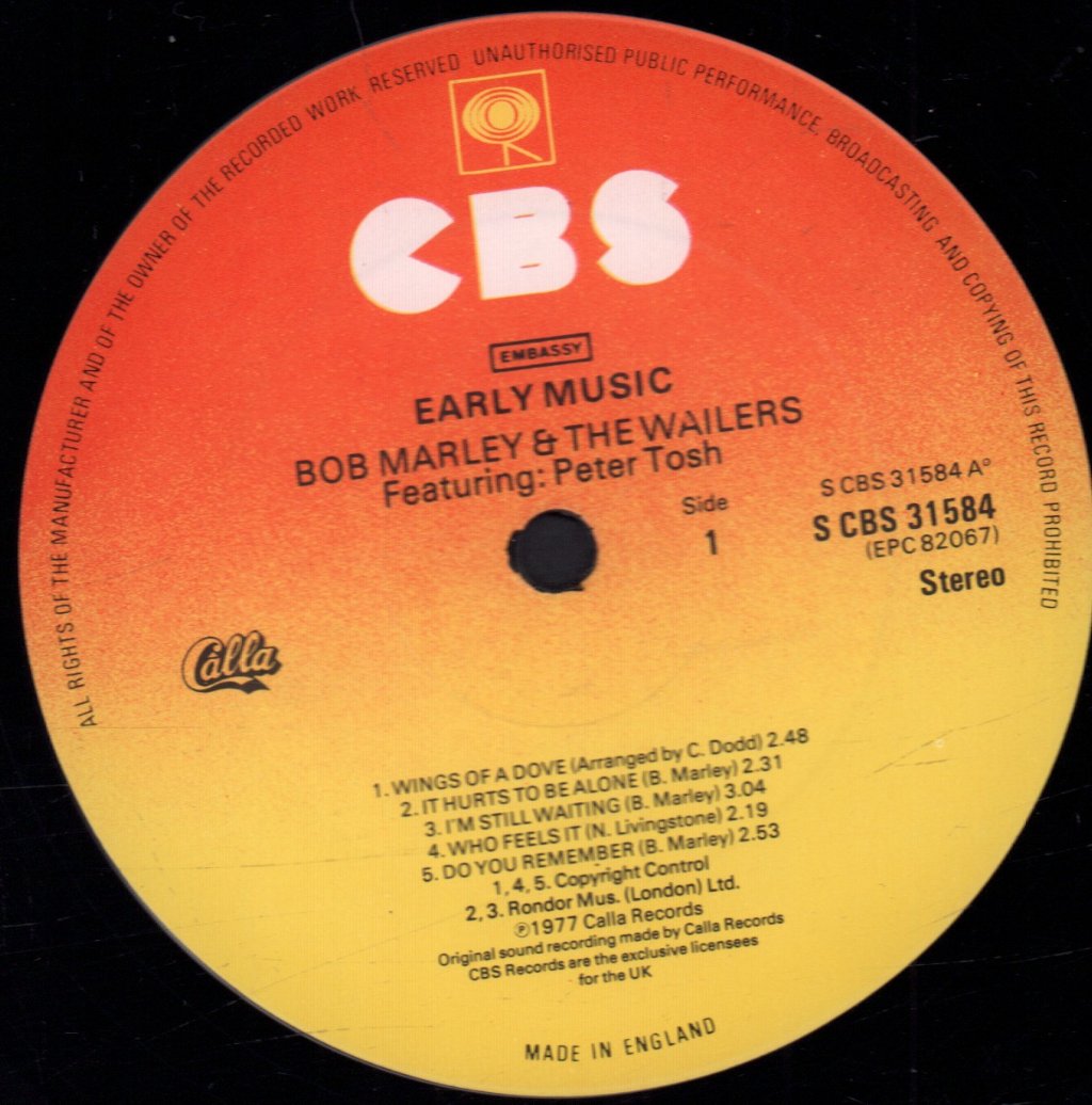 Bob Marley And The Wailers - Early Music - Lp