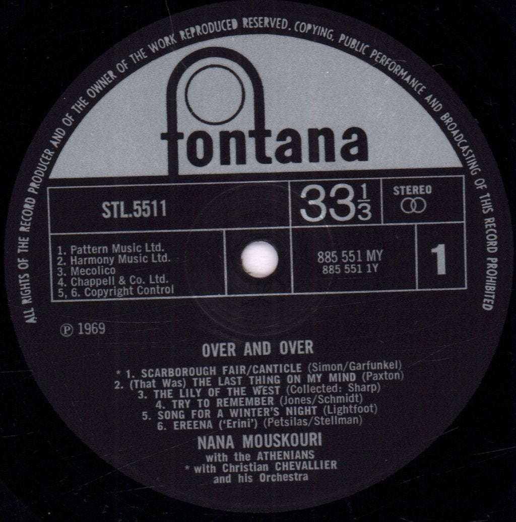 Nana Mouskouri - Over And Over - Lp