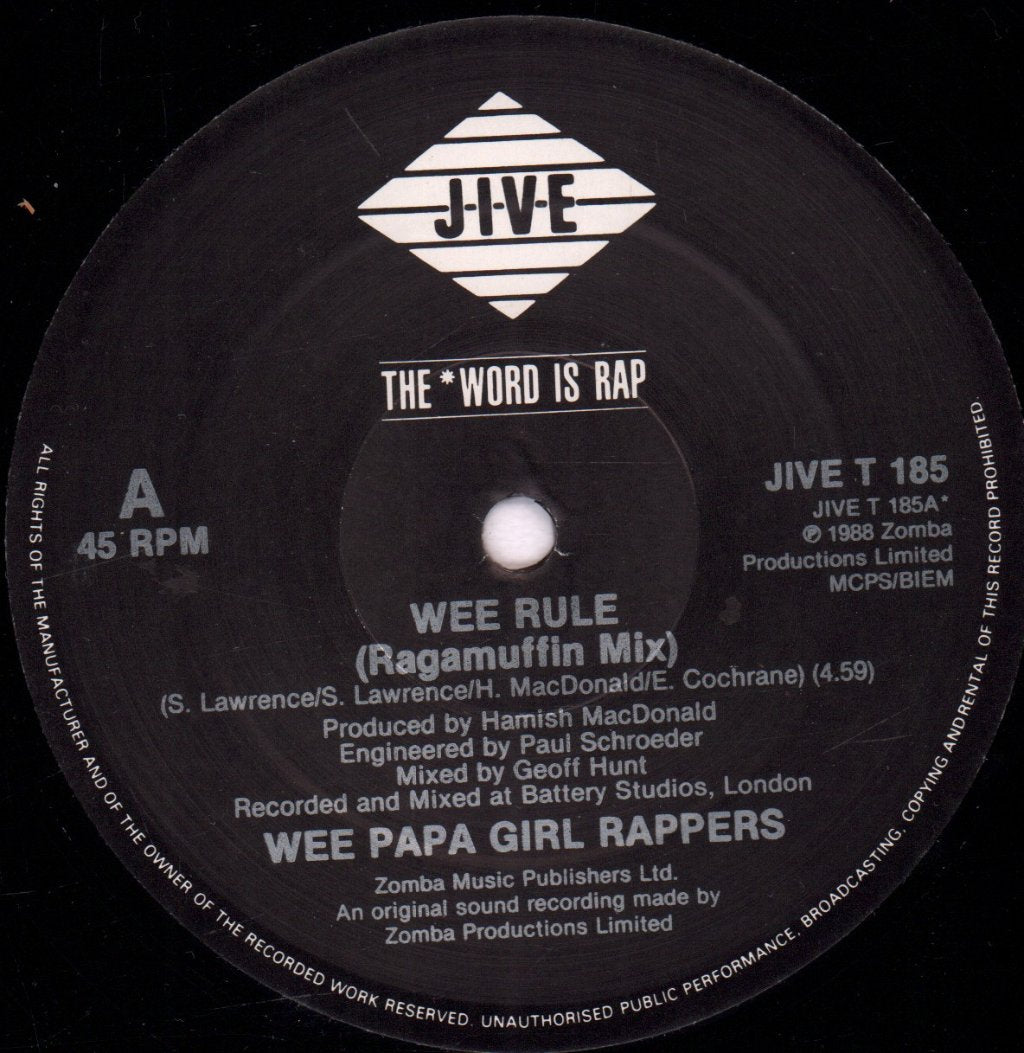 Wee Papa Girl Rappers - Wee Rule - 12 Inch
