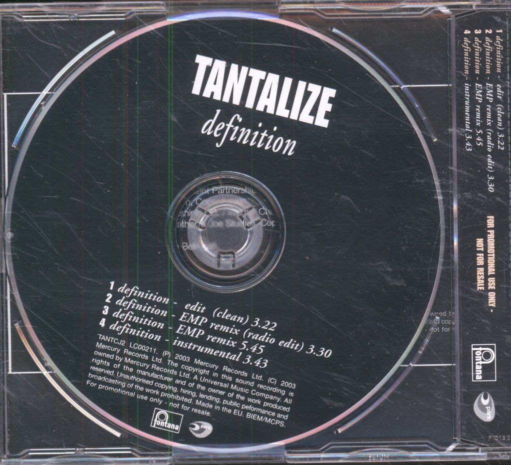 Tantalize - Definition - Cd