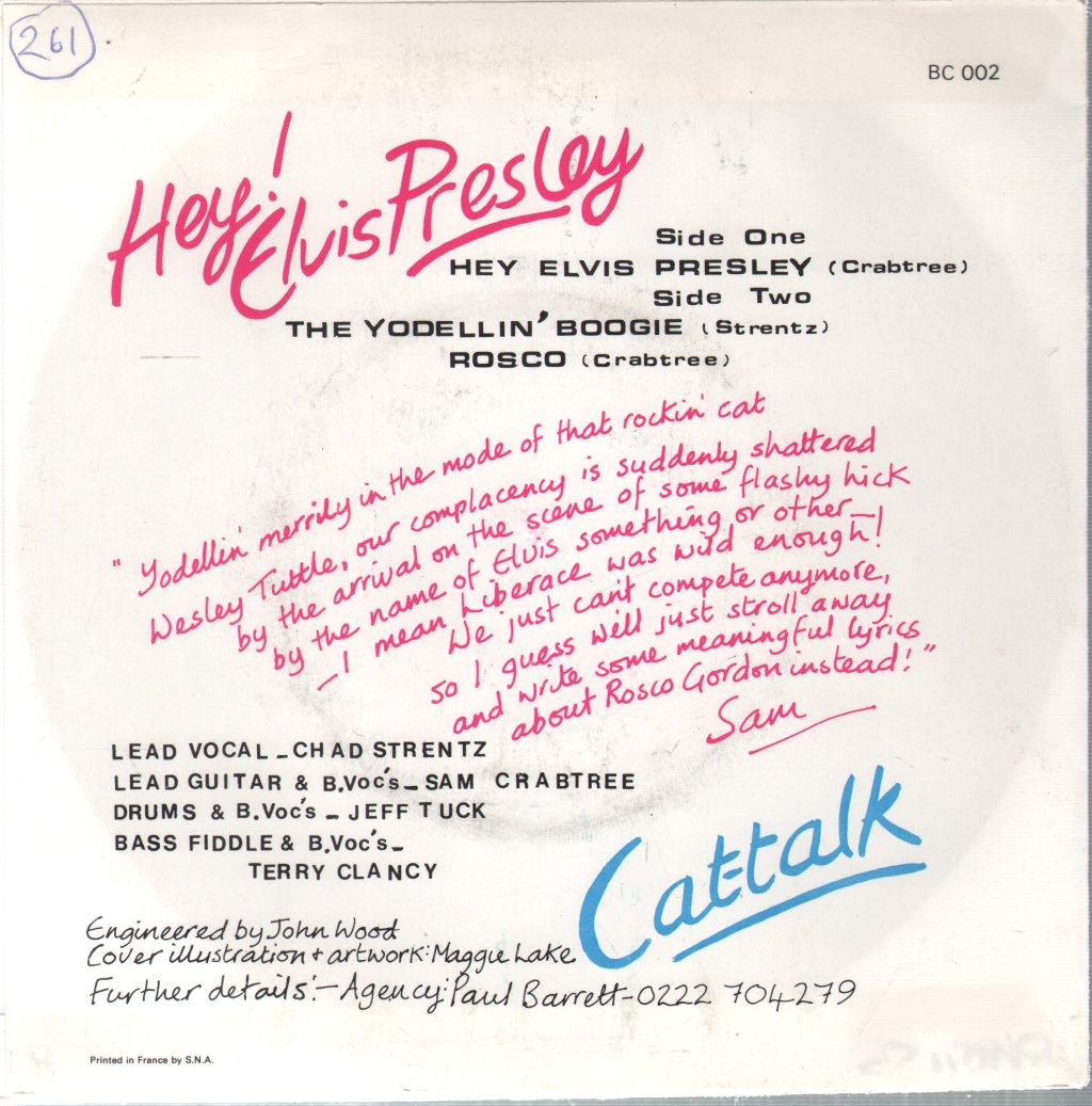 Cat-Talk - Hey ! Elvis Presley - 7 Inch