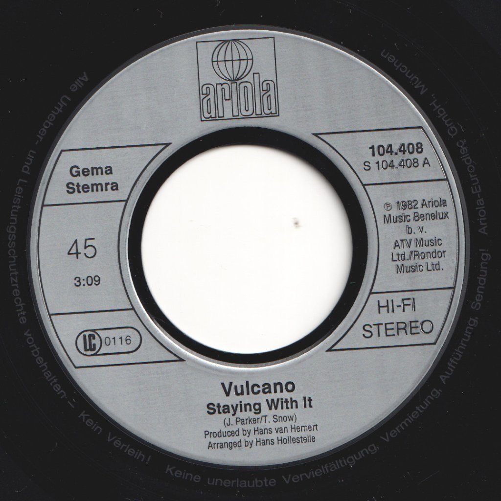Vulcano (Disco) - Staying With It - 7 Inch