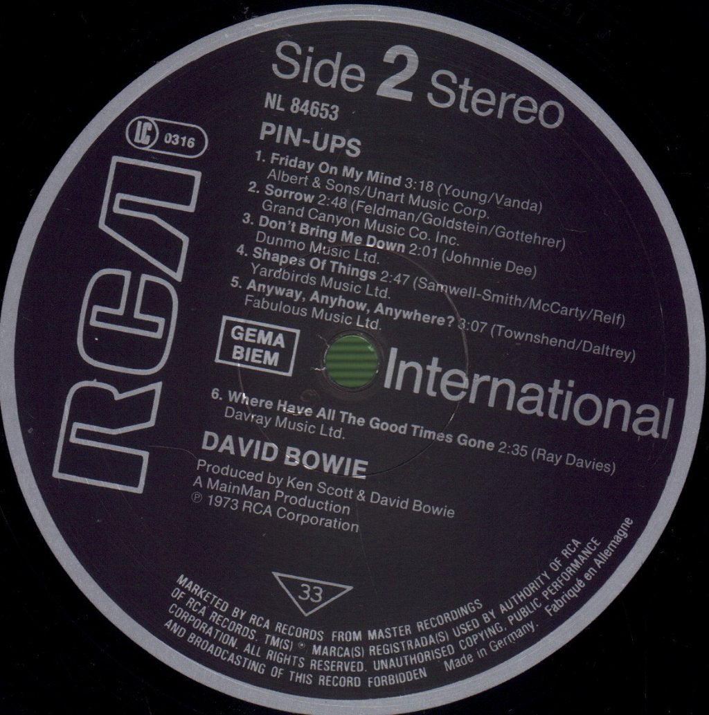 David Bowie - Pinups - Lp