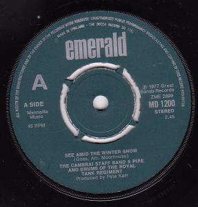 Cambrai Staff Band - See Amid The Winter Snow - 7 Inch