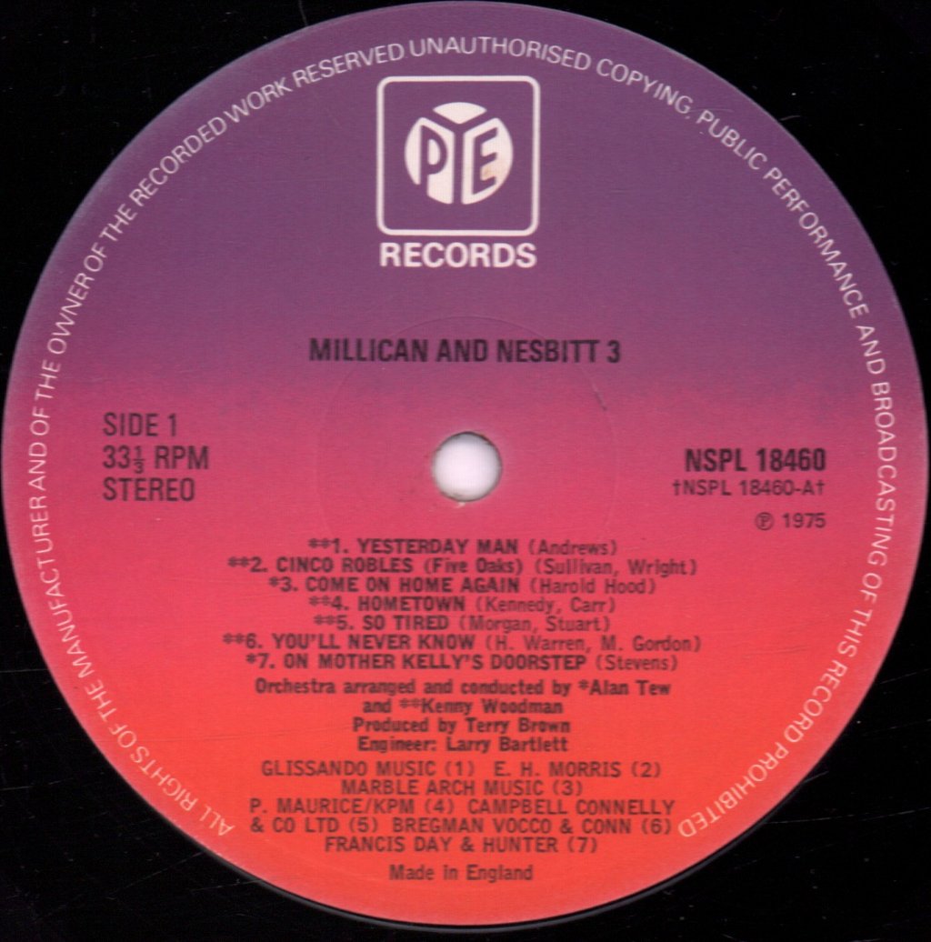Millican And Nesbitt - Millican And Nesbitt 3 - Lp