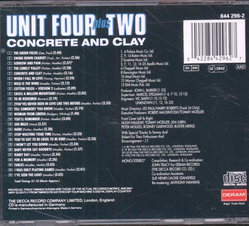 Unit Four Plus Two - Concrete And Clay - Cd