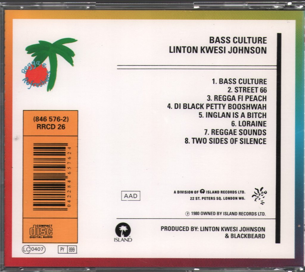 Linton Kwesi Johnson - Bass Culture - Cd