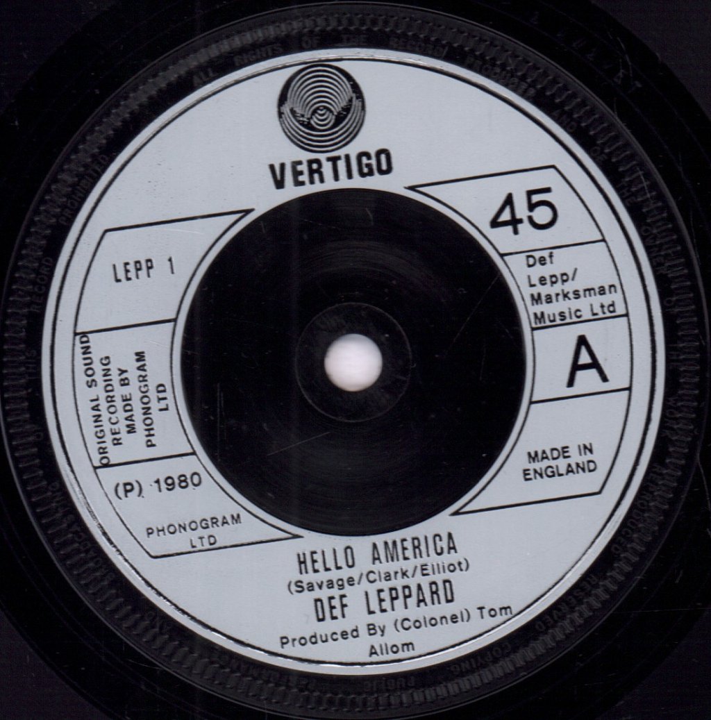 Def Leppard - Hello America - 7 Inch