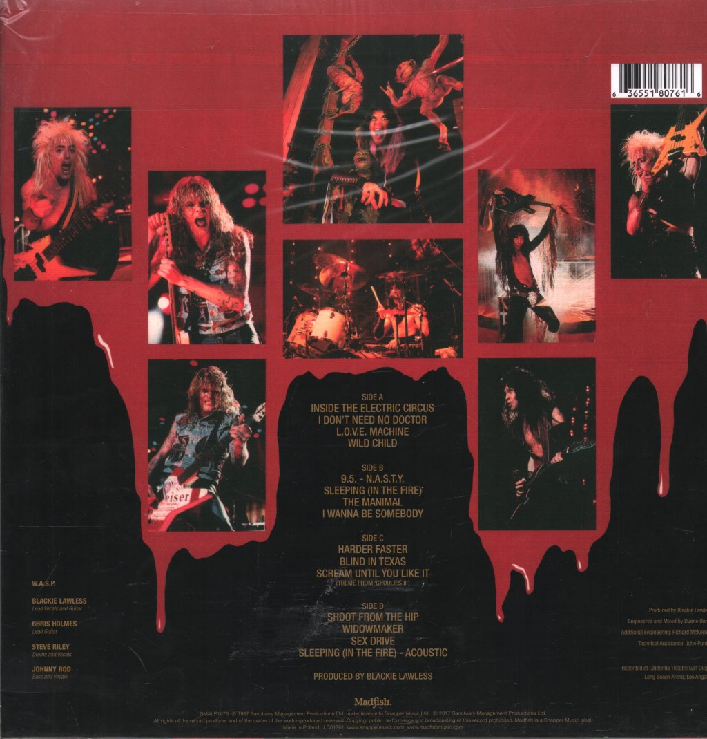 W.A.S.P. - Live...In The Raw - Double Lp