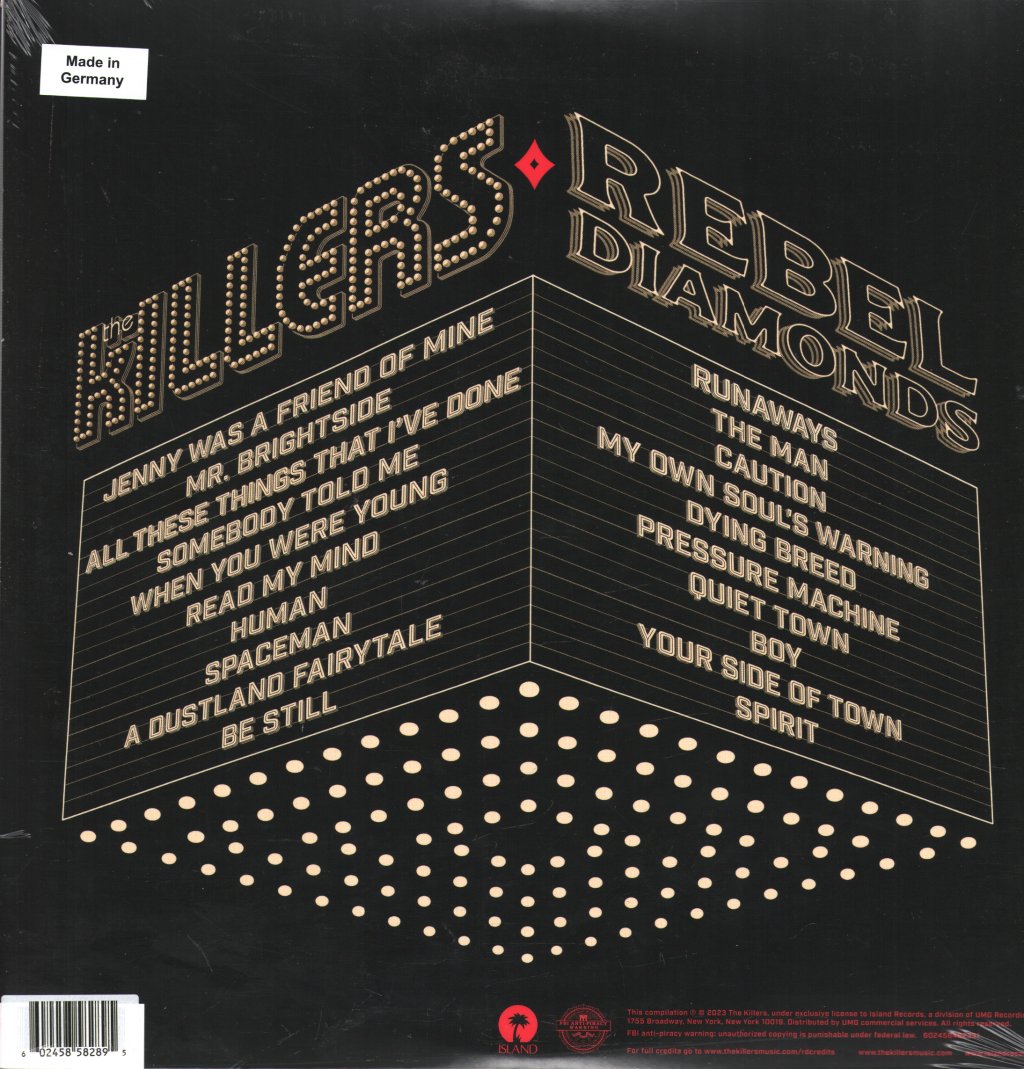 Killers - Rebel Diamonds - Double Lp