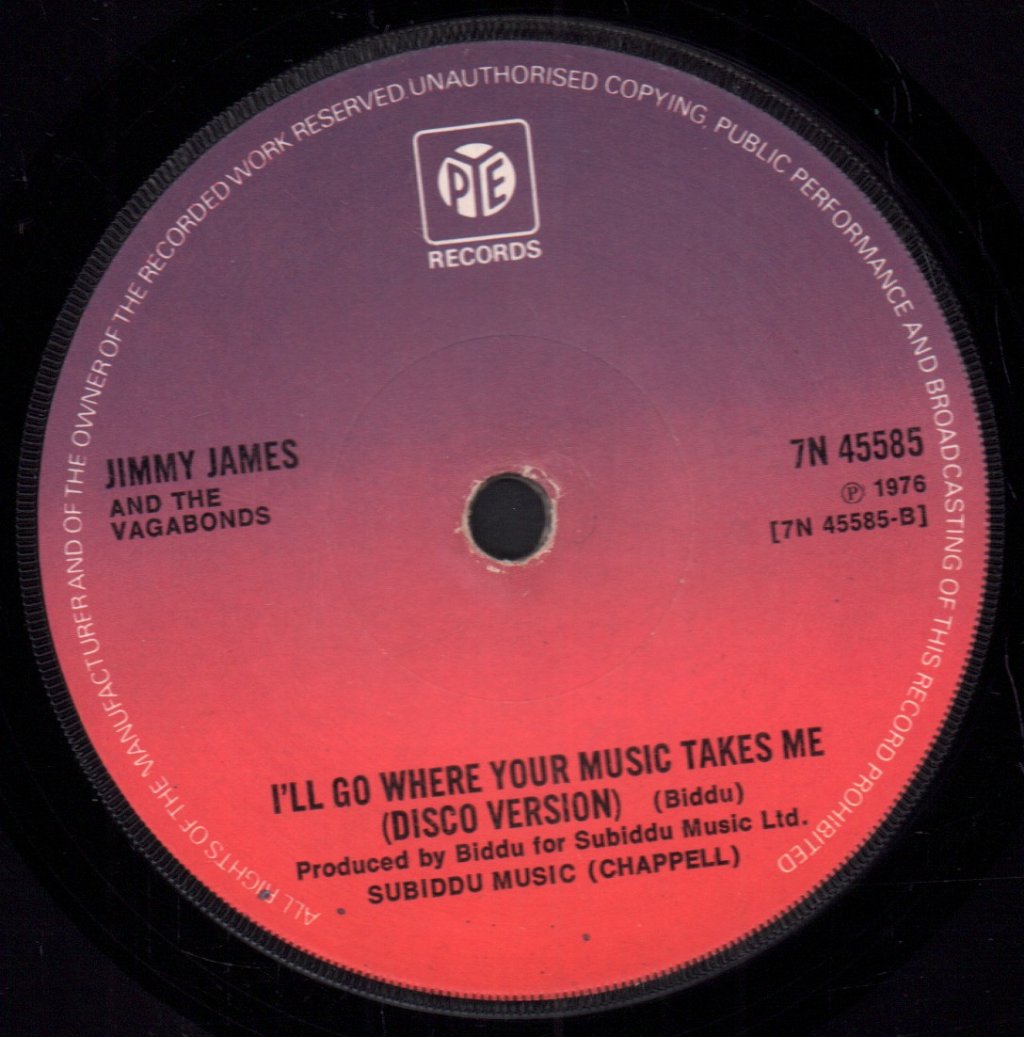 Jimmy James And The Vagabonds - I'll Go Where Your Music Takes Me - 7 Inch