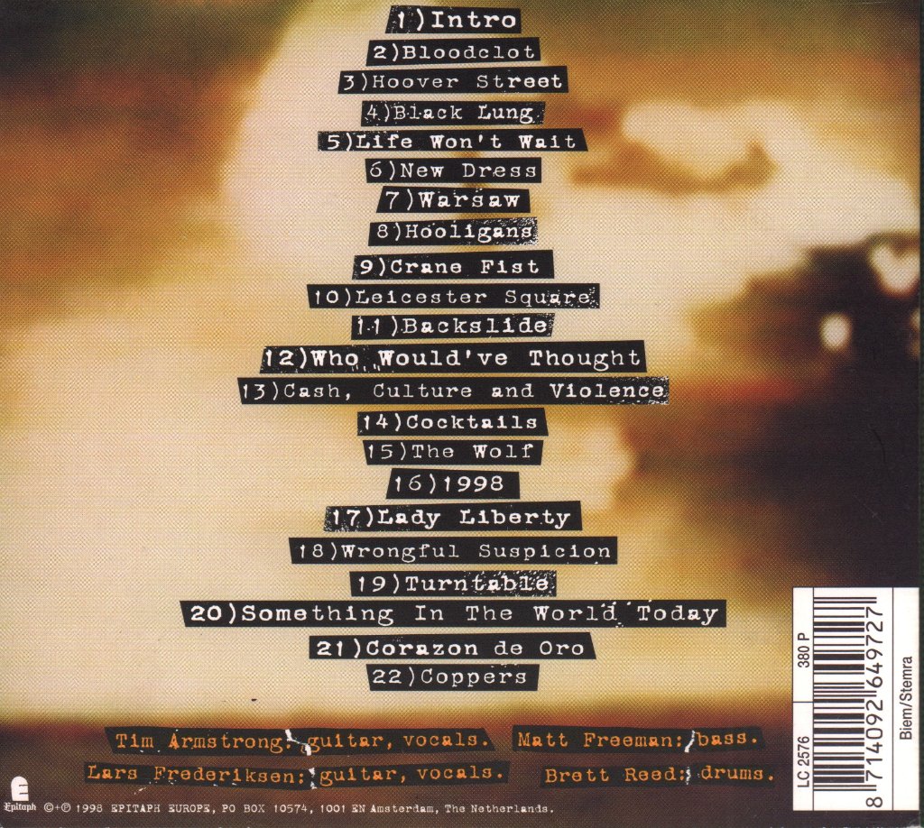 Rancid - Life Won't Wait - Cd