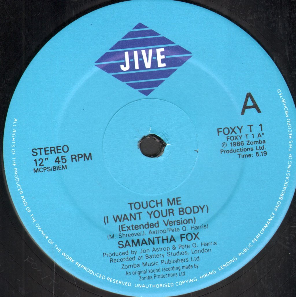 Samantha Fox - Touch Me - 12 Inch