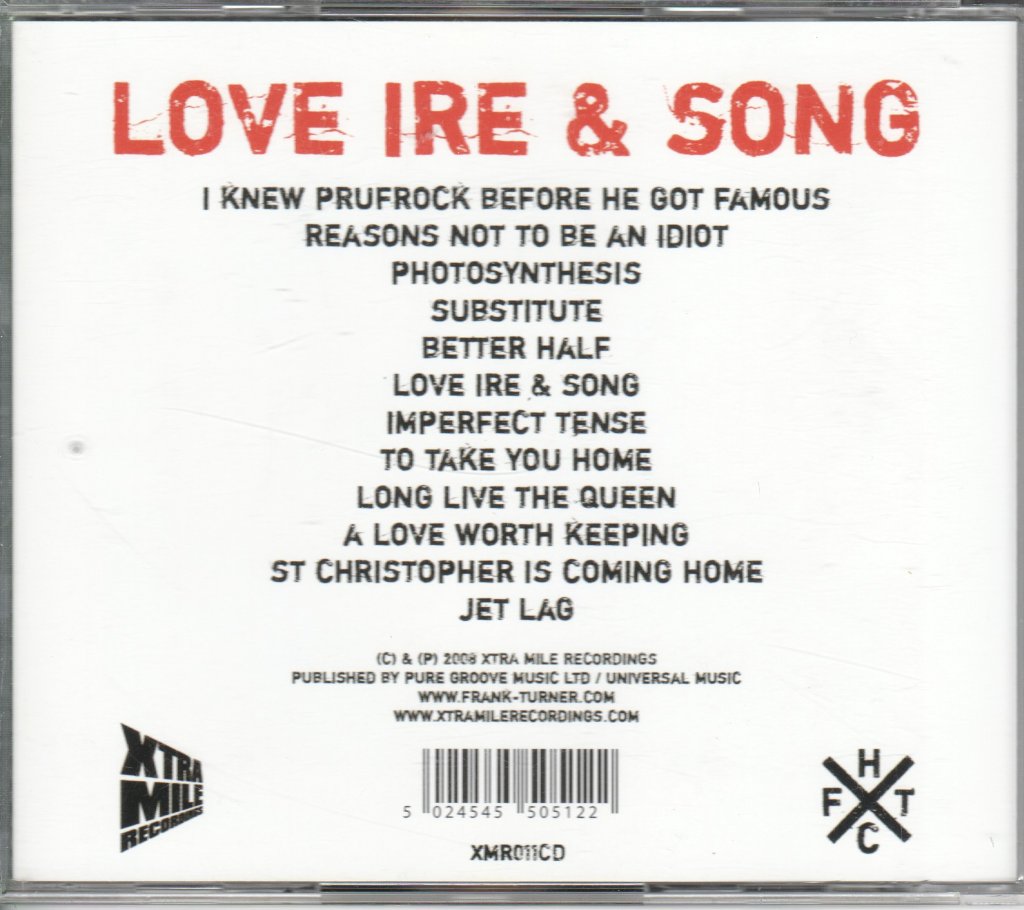 Frank Turner - Love Ire And Song - Cd