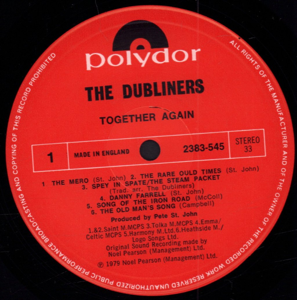 Dubliners - Together Again - Lp