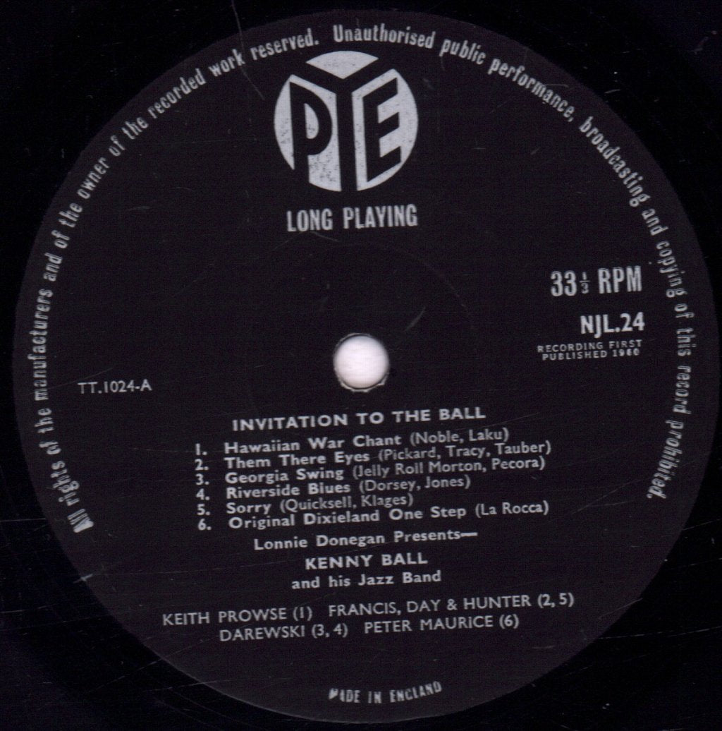 Kenny Ball And His Jazz Band - Invitation To The Ball - Lp