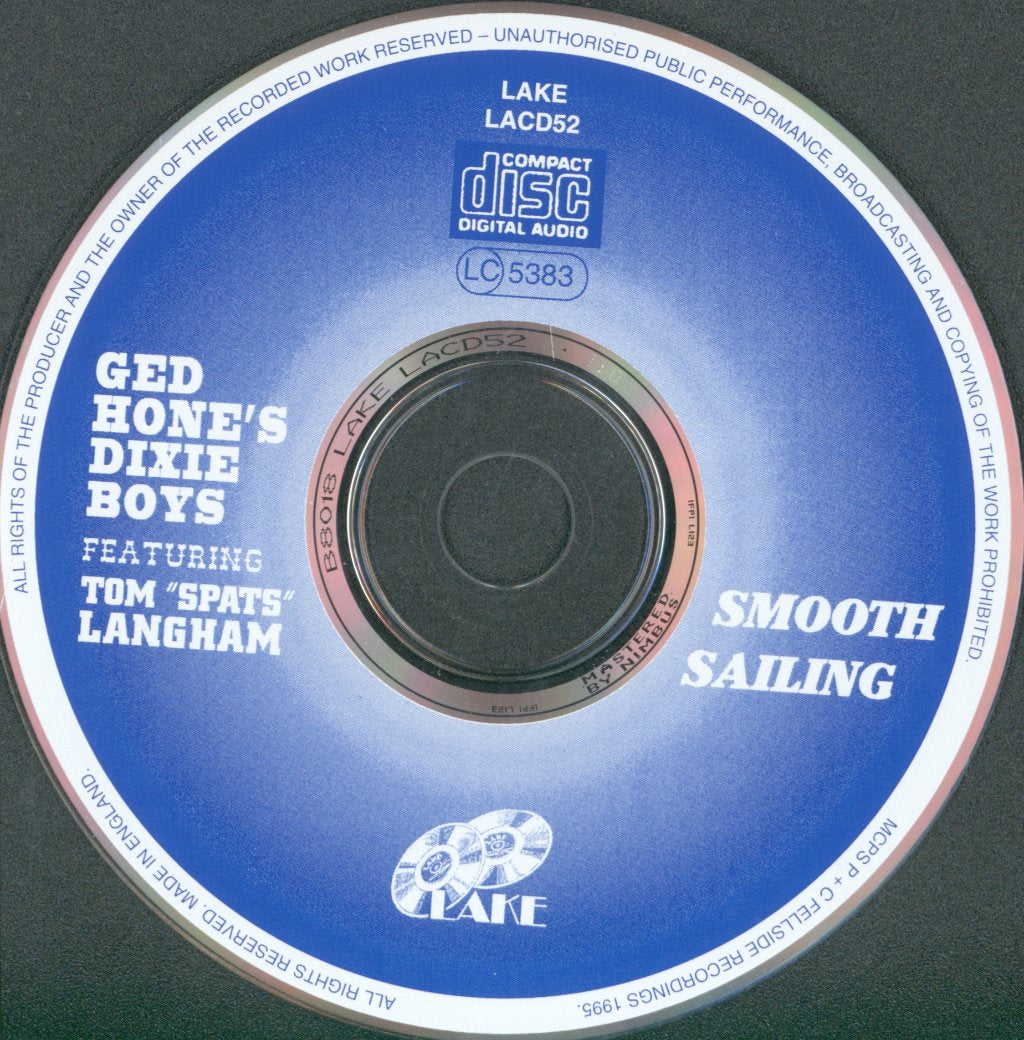 Ged Hone's Dixie Boys - Smooth Sailing - Cd