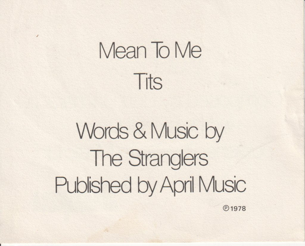 Stranglers - Walk On By - 7 Inch