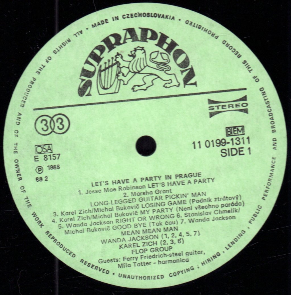 Wanda Jackson And The Party Timers - Let's Have A Party In Prague - Lp