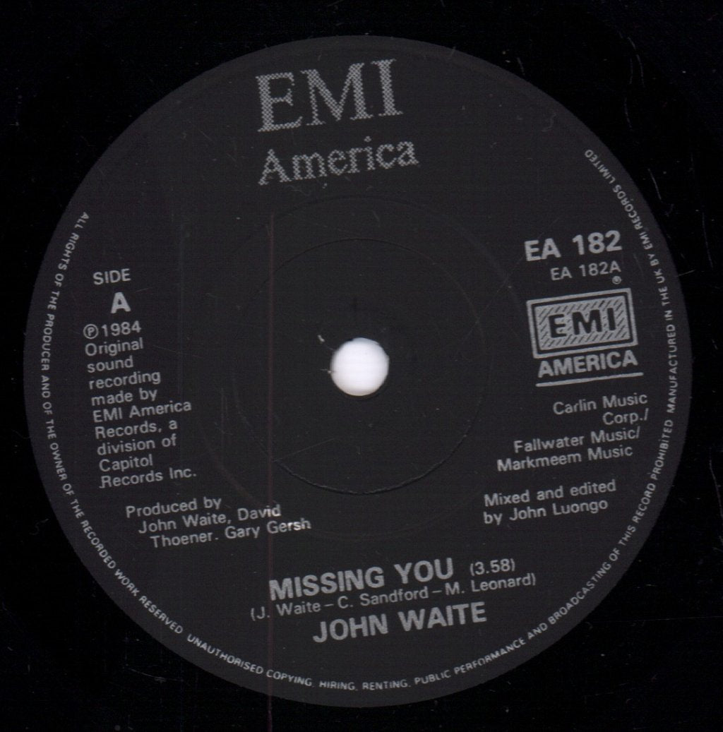 John Waite - Missing You - 7 Inch