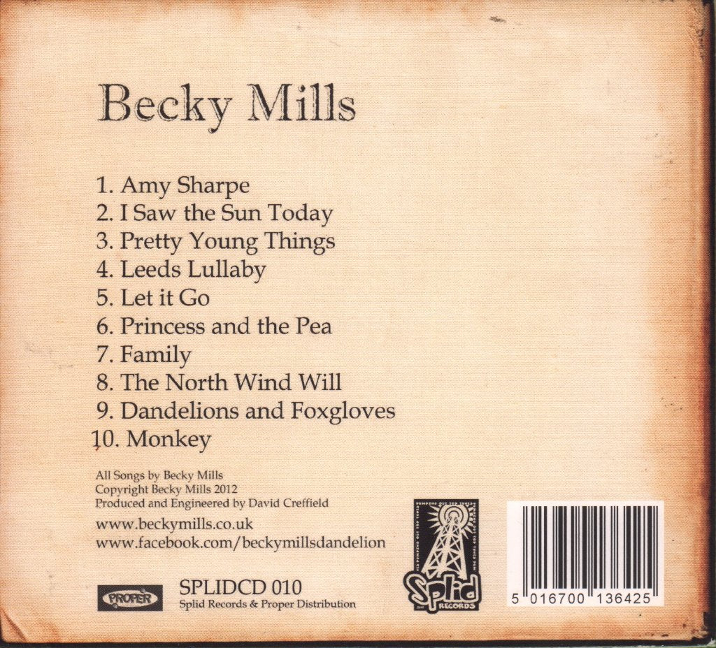 Becky Mills - Dandelion - Cd