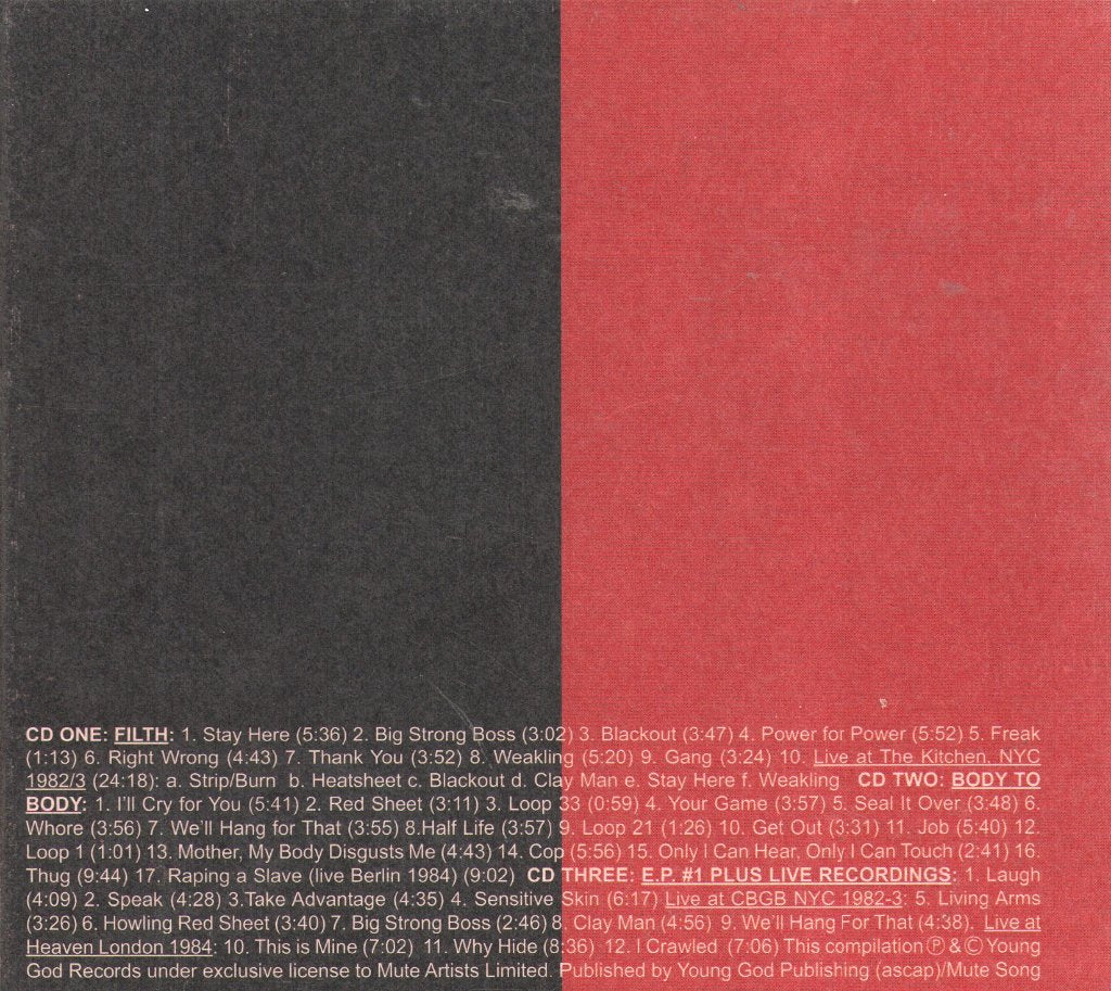 Swans - Filth - Cd Set