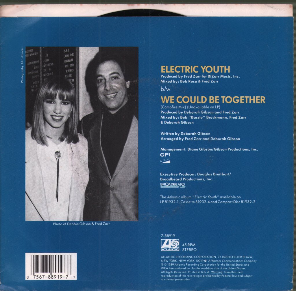 Debbie Gibson - Electric Youth - 7 Inch