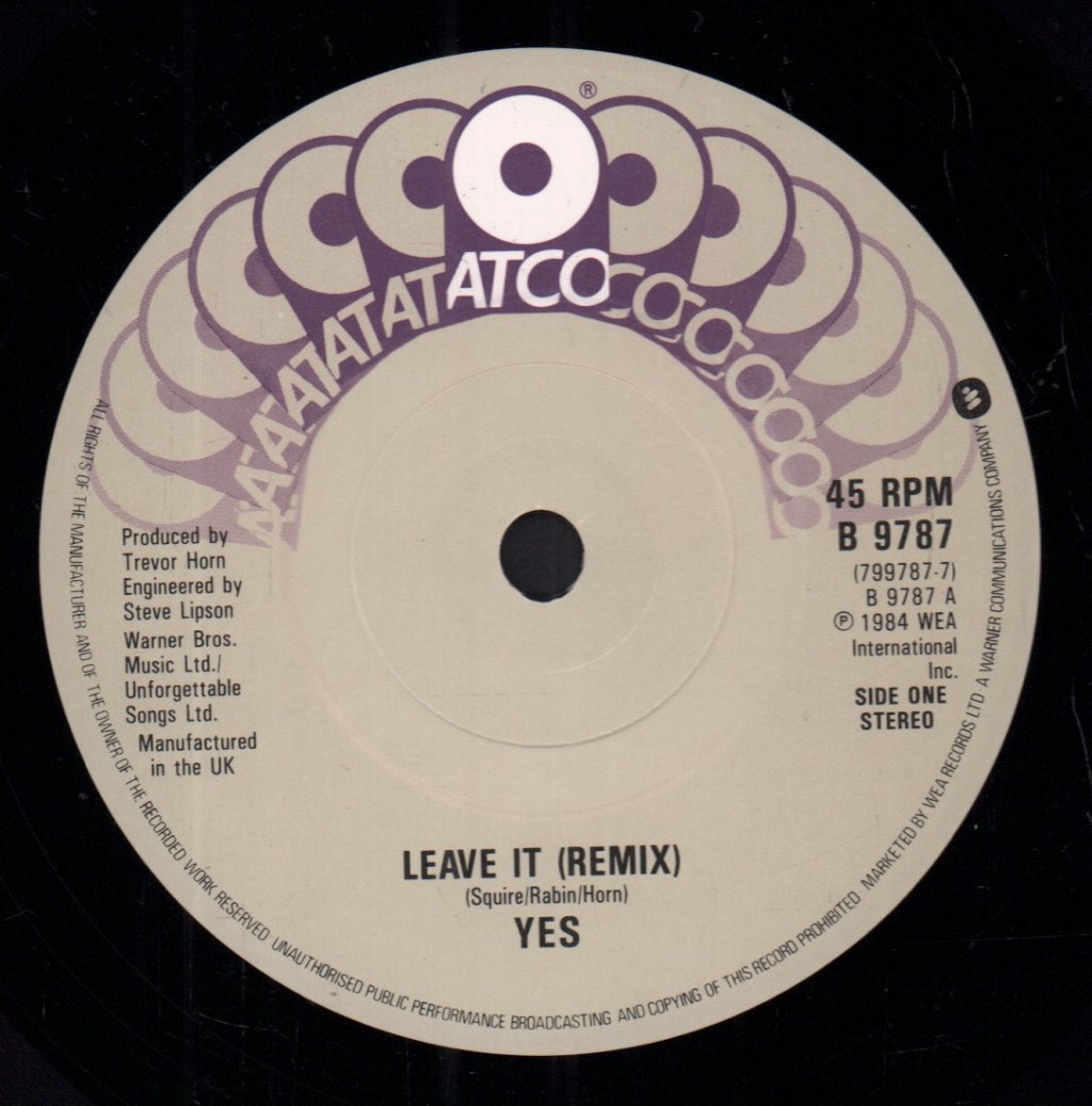 Yes - Leave It - 7 Inch