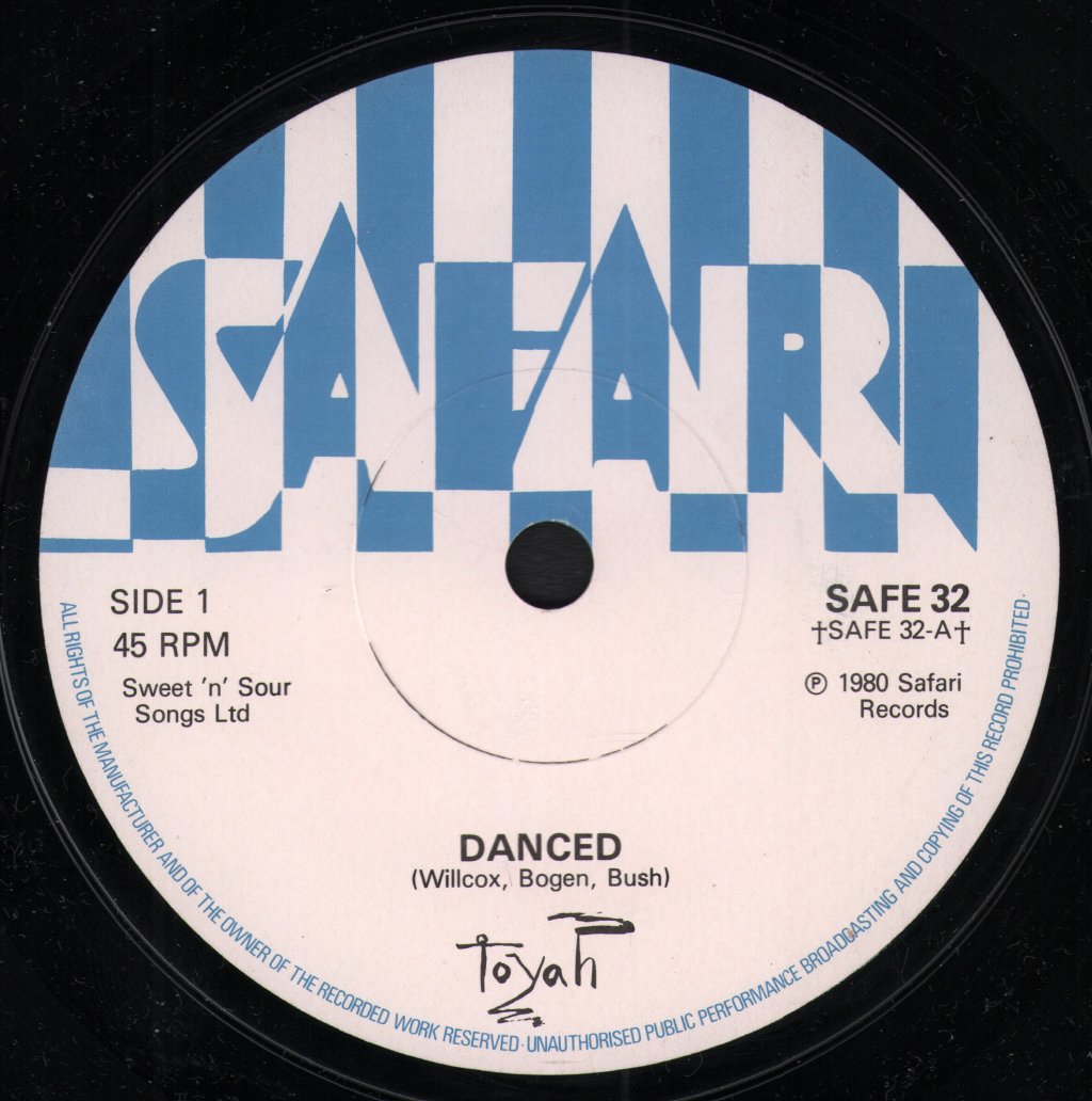 Toyah - Danced - 7 Inch