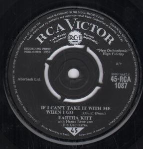Eartha Kitt - If I Can't Take It With Me When I Go - 7 Inch
