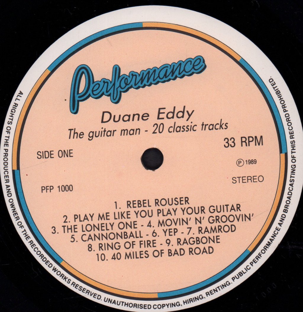 Duane Eddy - Guitar Man 20 Classic Tracks - Lp